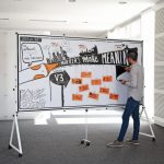 Bérelhető LW-X Graphic Wall 4 elemes grafikai tábla antracit filcszövet 120 x 240 cm