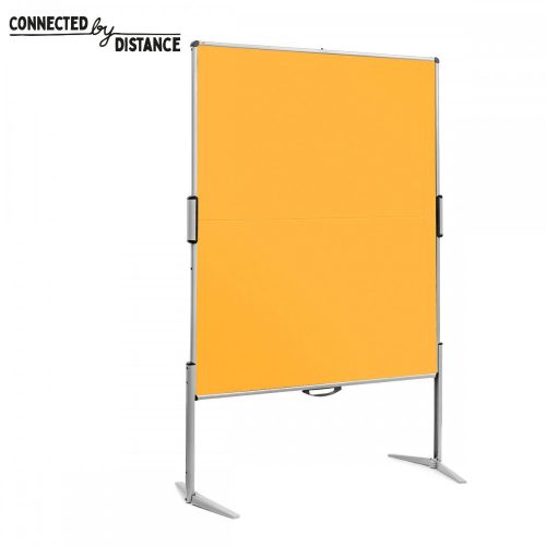 EuroPin® MC összehajtható Pinboard szúrható tábla - sárga filcszövet, 118.5 x 146 cm