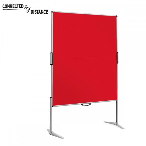 EuroPin® MC összehajtható Pinboard szúrható tábla - piros filcszövet, 118.5 x 146 cm