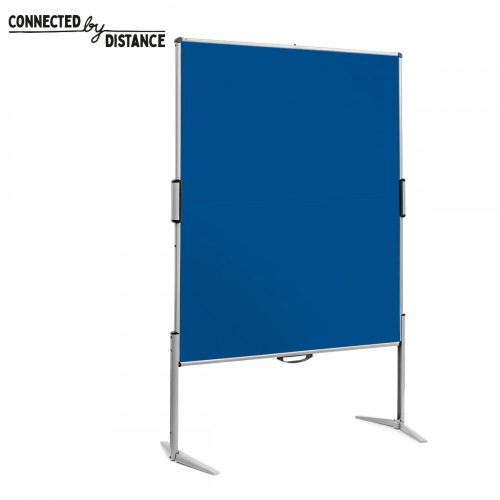 EuroPin® MC összehajtható Pinboard szúrható tábla - királykék filcszövet, 118.5 x 146 cm
