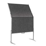 EuroPin® MC összehajtható Pinboard szúrható tábla - R-ECO újrahasznosított sötétszürke filcszövet, 118.5 x 146 cm
