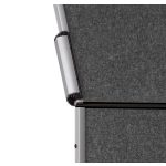 EuroPin® MC összehajtható Pinboard szúrható tábla - R-ECO újrahasznosított sötétszürke filcszövet, 118.5 x 146 cm