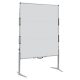 EuroPin® MC² összehajtható Pinboard szúrható tábla - világosszürke filcszövet, 118.5 x 146 cm