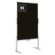 EuroPin® MC mini Pinboard szúrható tábla - fekete karton borítás, 92 x 146 cm