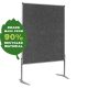 EuroPin® UT nem összehajtható Pinboard szúrható tábla - R-ECO újrahasznosított sötétszürke filcszövet, 118.5 x 146 cm