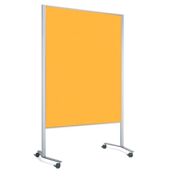  LW-11 Slide pinboard tábla görgőkkel, sárga