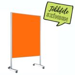  LW-11 Slide pinboard tábla görgőkkel, mandarin