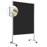 LW-11 Combi Duo Slide pinboard/whiteboard tábla görgővel - fekete