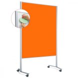 LW-11 Combi Duo Slide pinboard/whiteboard tábla görgővel - mandarin 