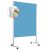 LW-11 Combi Duo Slide pinboard/whiteboard tábla görgővel - azúr 