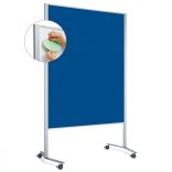 LW-11 Combi Duo Slide pinboard/whiteboard tábla görgővel - királykék 
