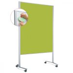 LW-11 Combi Duo Slide pinboard/whiteboard tábla görgővel - alma