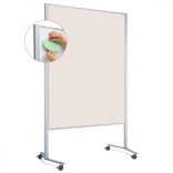 LW-11 Combi Duo Slide pinboard/whiteboard tábla görgővel - natúrfehér
