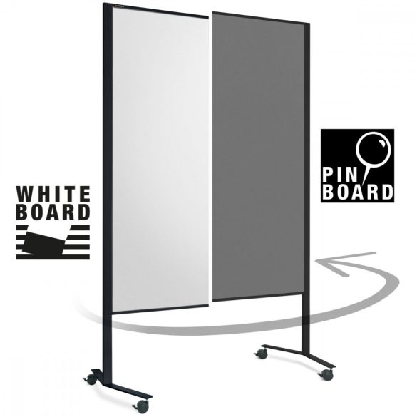  LW-11 Combi DUO Slide pinboard/whiteboard tábla görgővel - antracit filc