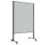  LW-11 Combi DUO Slide pinboard/whiteboard tábla görgővel - világos szürke filc