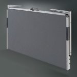 ClassicPin MC összehajtható Pinboard szúrható tábla - antracit filcszövet, 118 x 146 cm
