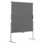 UniPin® 2 MC-V összehajtható Pinboard szúrható tábla - antracit filcszövet, 118.5 x 146 cm