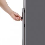 UniPin® 2 MC-V összehajtható Pinboard szúrható tábla - antracit filcszövet, 118.5 x 146 cm
