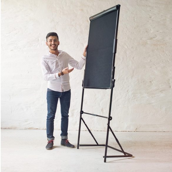 FlipChart Urban: fekete kartonos felület
