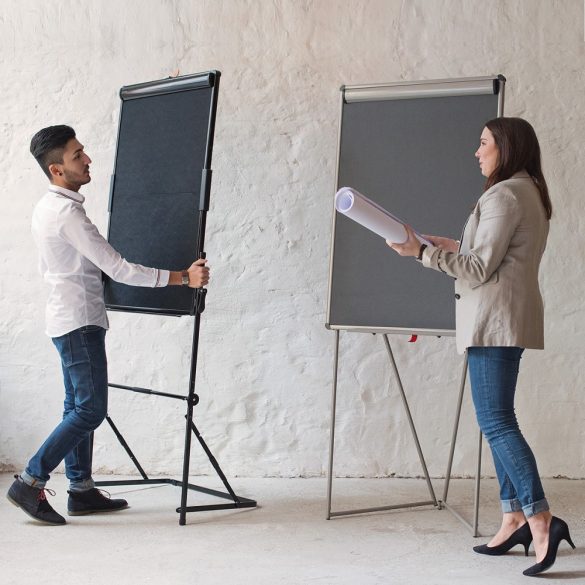 FlipChart Urban: fekete kartonos felület