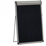 TableTop FlipChart: grey alu/black foam board