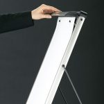 TableTop FlipChart: grey alu/black foam board