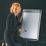 TableTop FlipChart: grey alu/black foam board