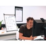 TableTop FlipChart: grey alu/black foam board