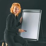 TableTop FlipChart XL black cardboard surface
