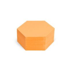 Hatszög 9,5 cm élű moderációs kártya 500 db narancs