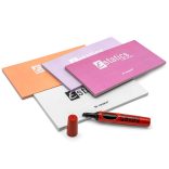 Estatics kártya szett L méret (pasztell színek) + 1Neuland No.One® Estatics vágott hegyű filc, fekete, 2-6 mm