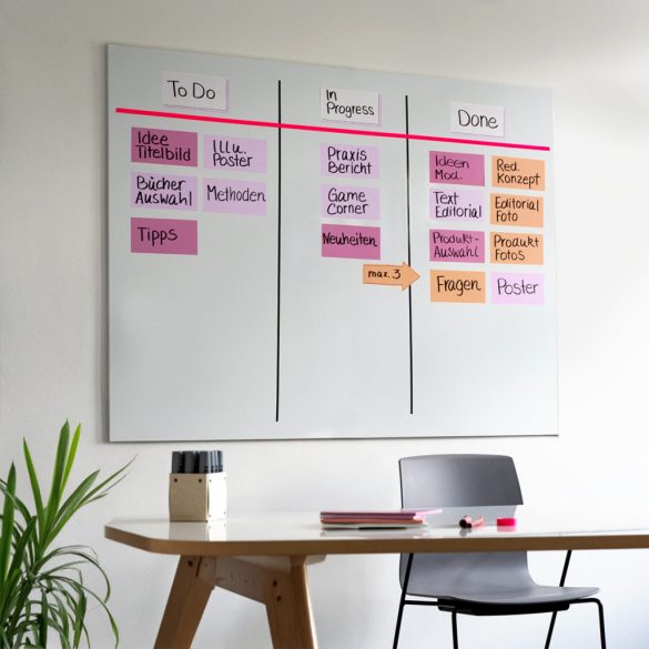 Estatics kártya szett L méret (pasztell színek) + 1Neuland No.One® Estatics vágott hegyű filc, fekete, 2-6 mm