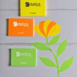 Estatics kártya szett M méret (pasztell színek) + 1 Neuland No.One® Estatics, vágott hegy, fekete,  2-6 mm 