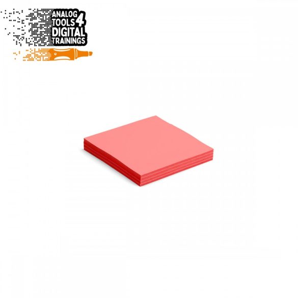 InstaCards közepes méretű moderációs kártya, Stick-It, 100 darabos, piros