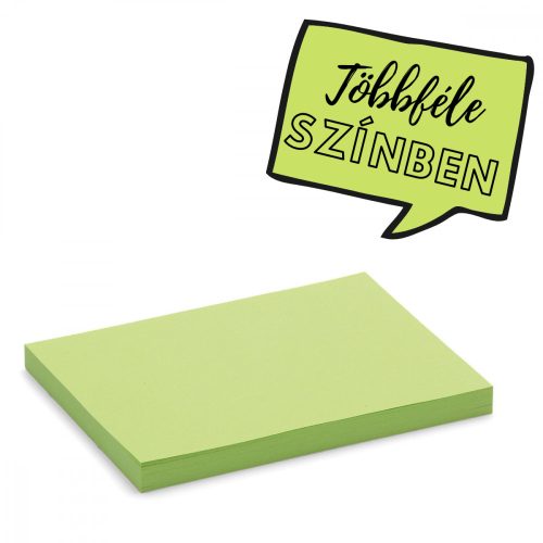 Stick-It X-tra Cards téglalap alakú öntapadós moderációs kártya - zöld, 9.5 x 12.5 cm, 100 db