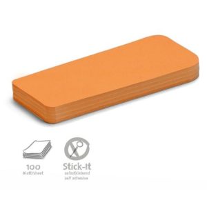100 Statement Stick-It Cards, orange