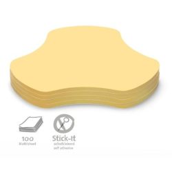   Stick-It Hub Öntapadós moderációs kártya középpont 100 db sárga