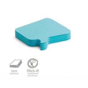 Stick-It Bubble Öntapadós moderációs kártya buborék 100 db kék