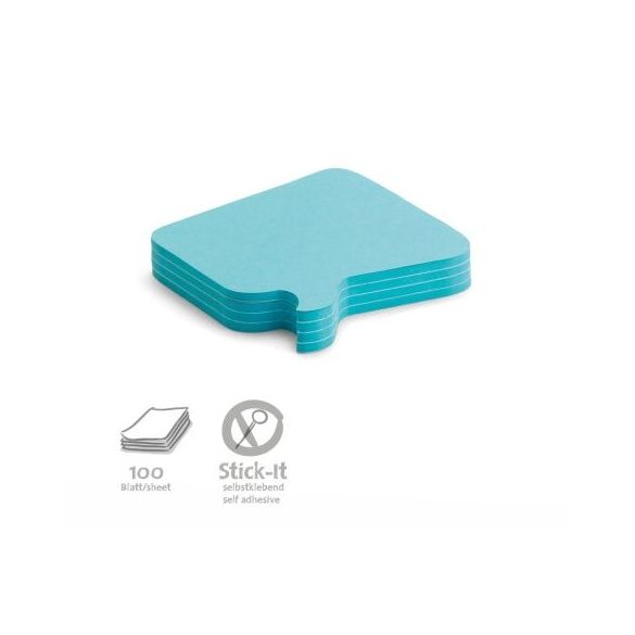 Stick-It Bubble Öntapadós moderációs kártya buborék 100 db kék
