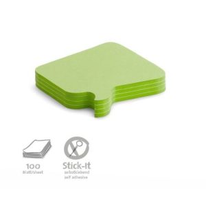 100 Bubble Stick-It Cards, green