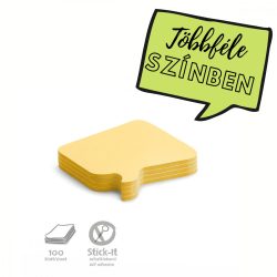 100 Bubble Stick-It Cards, yellow