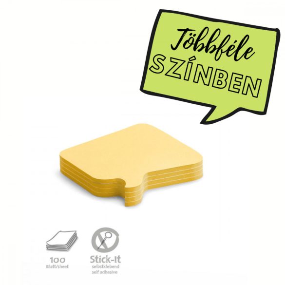 Stick-It Bubble Öntapadós moderációs kártya buborék 100 db sárga