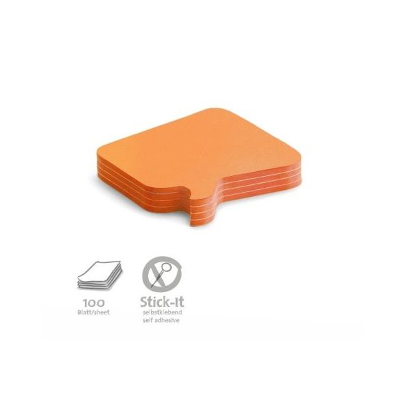 Stick-It Bubble Öntapadós moderációs kártya buborék 100 db narancs