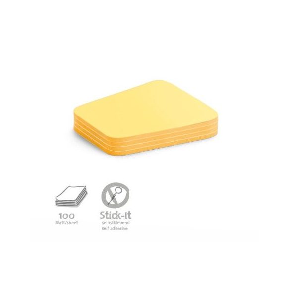 Stick-It Comment Öntapadós moderációs kártya megjegyzés 100 db sárga