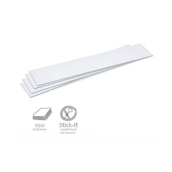 Stick-It Feliratcsík öntapadós moderációs kártya 100 db fehér