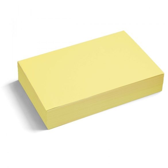 Téglalap moderációs kártya 250 db /csomag nagy, sárga