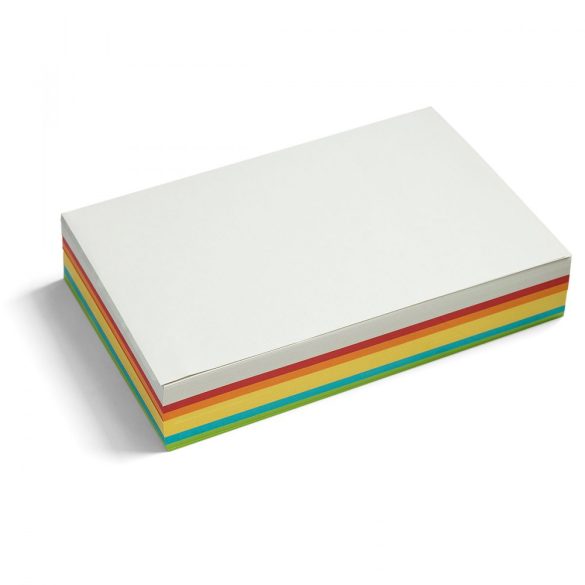 Téglalap Pin-It moderációs kártya 250 db, nagy méret, vegyes szín