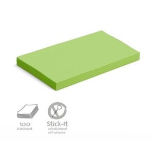 Stick-It Öntapadós 14,9 x 20,7 cm nagy téglalap moderációs kártya 100 db zöld