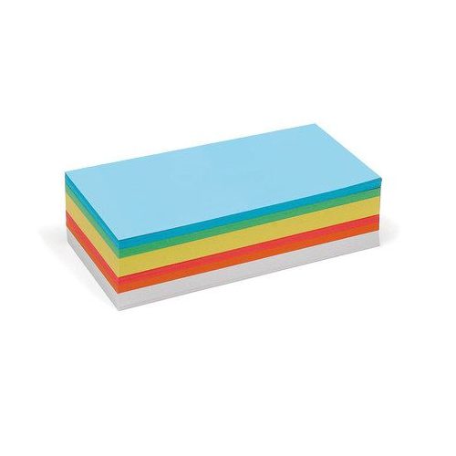 250 Rectangular Pin-It Cards, assorted colours