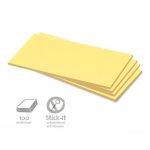 Stick-It Téglalap öntapadós 9,5x20,5 cm moderációs kártya 100 db sárga